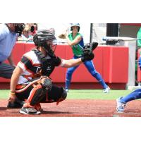 Chicago Bandits Catcher Taylor Edwards Behind the Plate