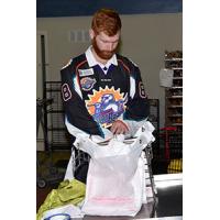 Orlando Solar Bears Forward Adam Reid at Hopeful Harvest