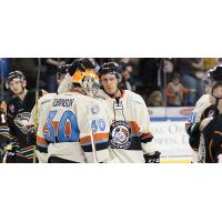 Josh Robinson and Josh Holmstrom of the Missouri Mavericks