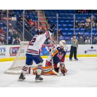 Johnstown Tomahawks Celebrate a Score vs. the Aston Rebels