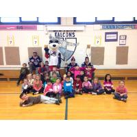 Elmira Jackals and Blade at Big Flats Elementary School