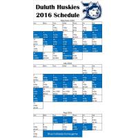 Duluth Huskies 2016 Schedule