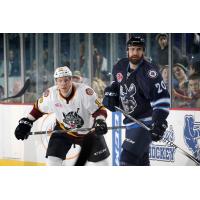 Yannick Veilleux of the Chicago Wolves vs. the Manitoba Moose