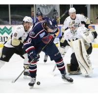 Wheeling Nailers Defend against the South Carolina Stingrays