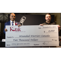 Kotak Law Presents Check to Wounded Warriors Canada