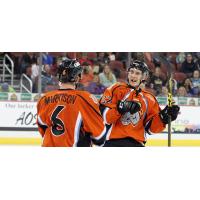 Colin Markison and Josh Holmstrom Celebrate for the Missouri Mavericks