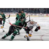 Ty Rattie of the Chicago Wolves Battles Past the Texas Stars