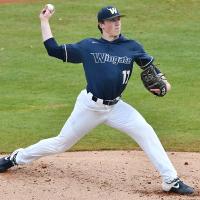 Pitcher Hunter Dula with Wingate University