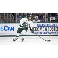 Defenseman Nicklas Andrews with Michigan State