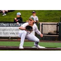 First baseman Matthew Warkentin with the Joliet Slammers