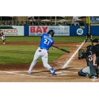Bladimir Resitiuyo at bat for the Biloxi Shuckers