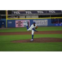 The Dunedin Blue Jays' Gilberto Batista on the mound