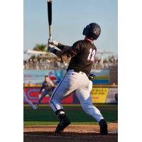Pensacola Blue Wahoos' Kemp Alderman at bat