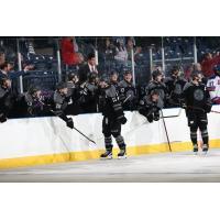 Youngstown Phantoms' Luke Osburn congratulated by team