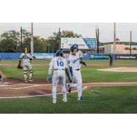 Biloxi Shuckers celebrate another run