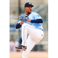Columbia Fireflies' Yunior Marte in action