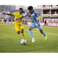 El Paso Locomotive FC's Wahab Ackwei versus New Mexico United's McKinze Gaines